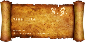 Miss Zita névjegykártya
